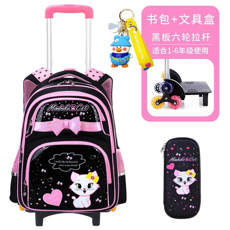 Trolley Children School Bags With Wheels Mochilas Kids Backpacks Trolley Luggage Girls school backpack bookbag kids Schoolbags