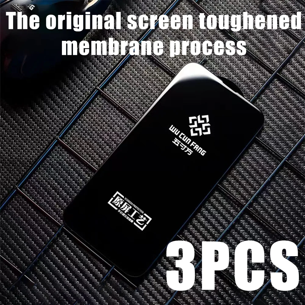 Защитное стекло с полным покрытием для iPhone пленка экрана 14 13 12 11 7 8 Plus Pro X XR XS MAX 3 шт.