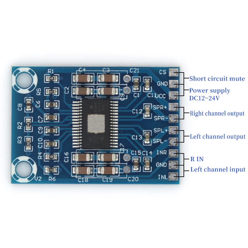 Фото TPA3116D2 XH-M562 50 Вт + 50 Вт 2,0 канальный цифровой стерео аудио усилитель мощности плата DC 12-24 В №2