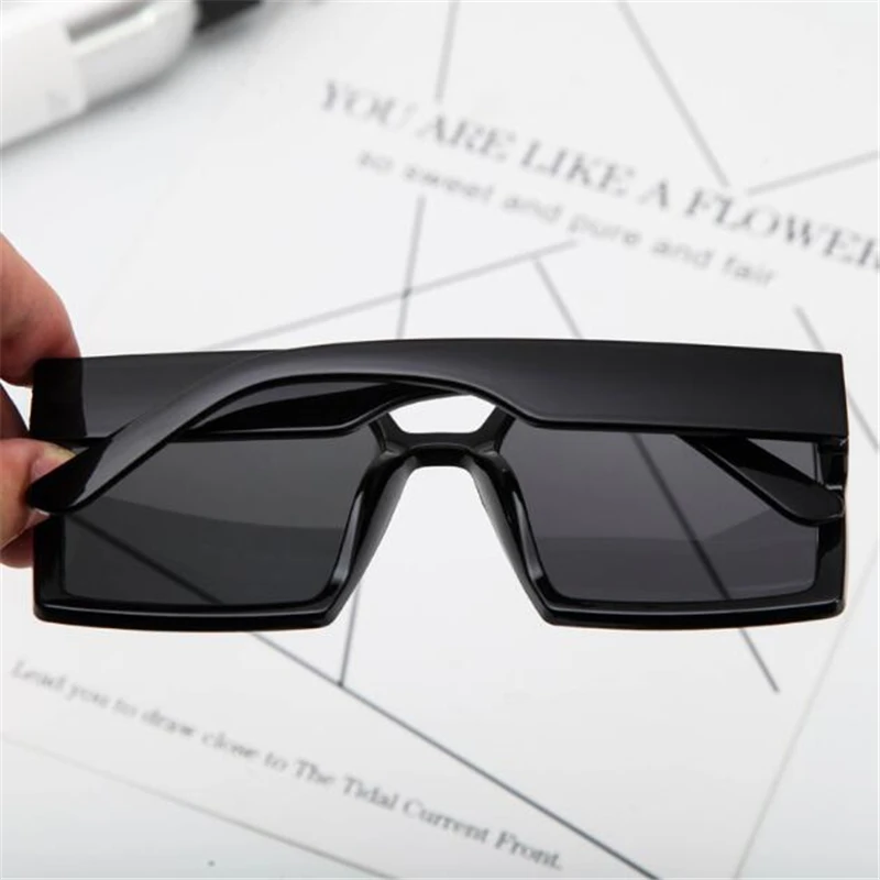 Солнцезащитные очки в большой коричневой оправе для женщин модные и толстые