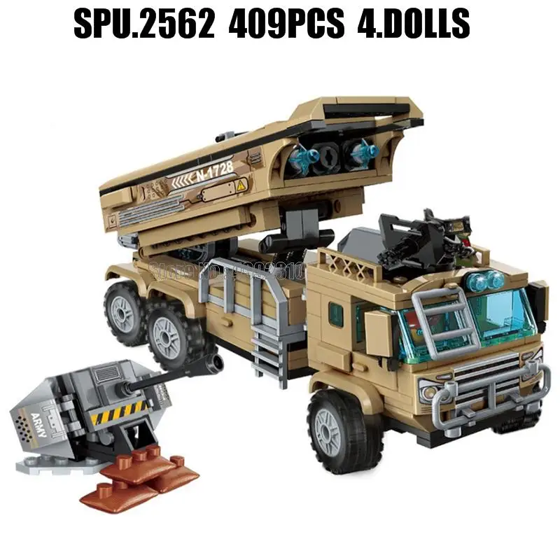 1728 409 шт. Детский конструктор военная армия |