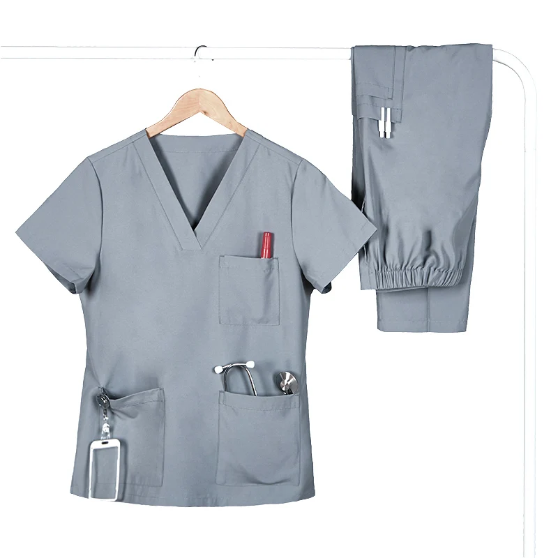 

Медицинская униформа, набор для медсестер, рабочая одежда, медицинская униформа для медсестер, Униформа с несколькими карманами, одежда для ветеринарии и стоматологии, туника 8020-2