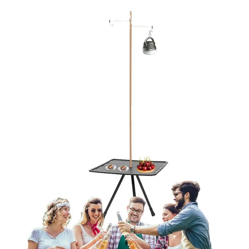 

Портативный стол для кемпинга, боковой стол для кемпинга с планкой из алюминиевого сплава, квадратный складной стол для палатки