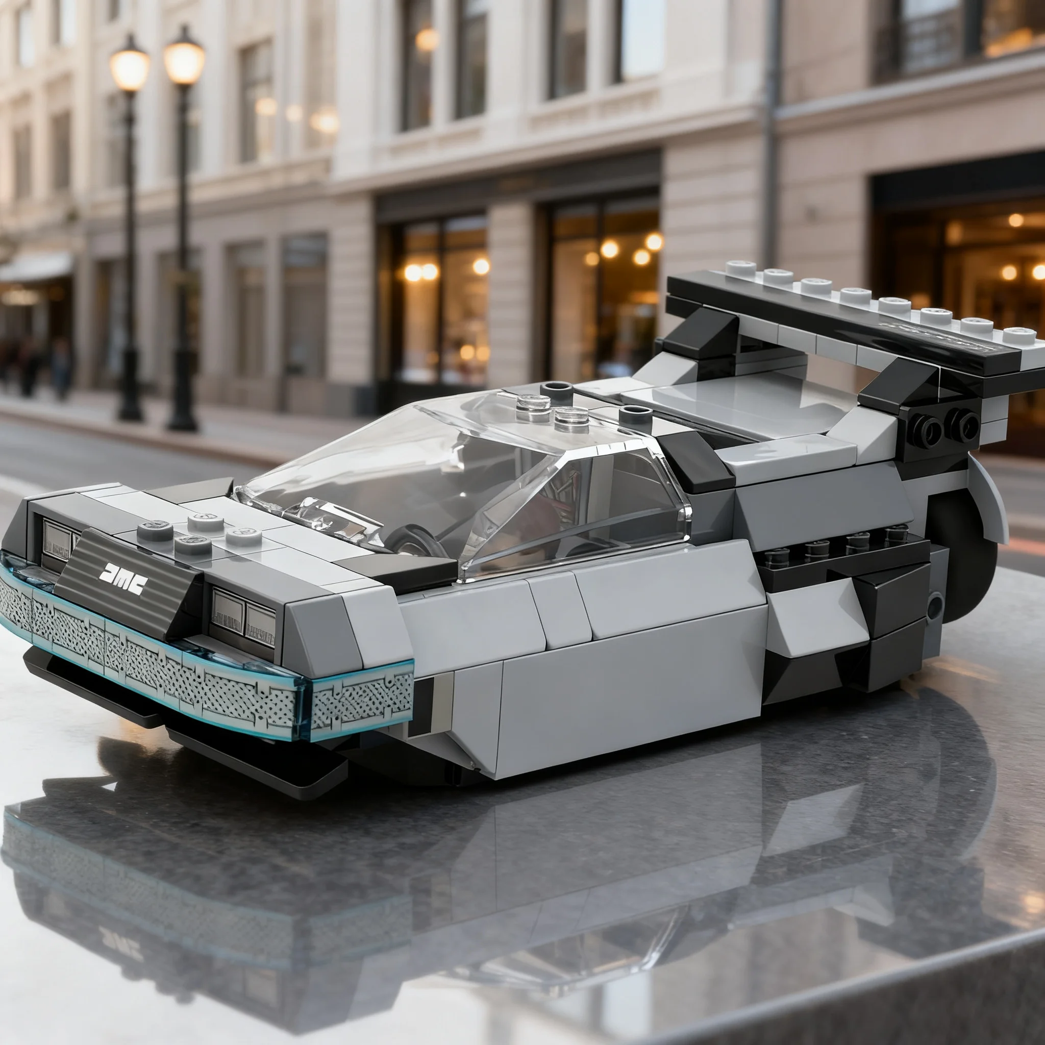 Фото 242 детали MOC City Champions DeLorean Airspeeder – альтернативная сборка модели машины времени из «Назад в будущее», конструктор, идея для игрушки. №3