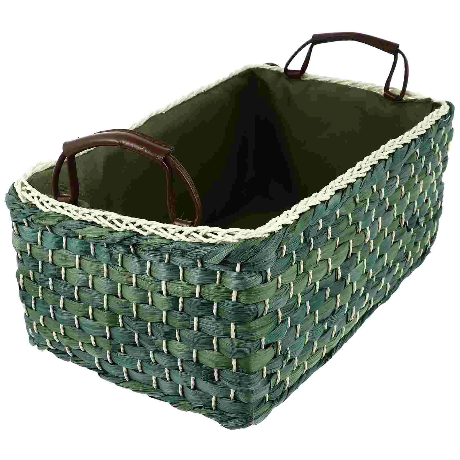 

Basket Baskets Woven Bread Container Straw Storage Seagrass Rattan Housewarming Organizer Corn Gift Bran Potato Makeupseaweed