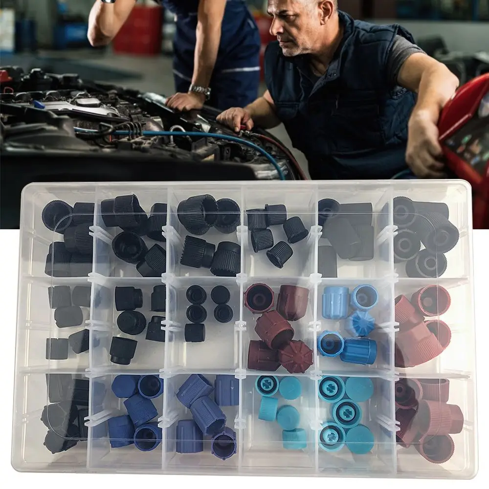 

Core Dust Cap Set Durable Dust Cap for Car Air Conditioning Valve Core Dust Caps Set Air Conditioning Valve Core Cap