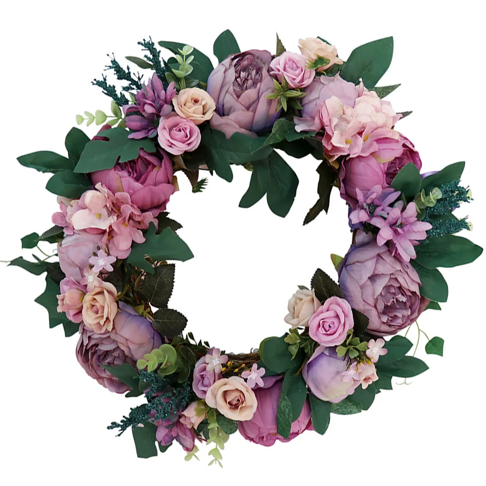 

1 шт., декоративный искусственный венок с искусственными пионами