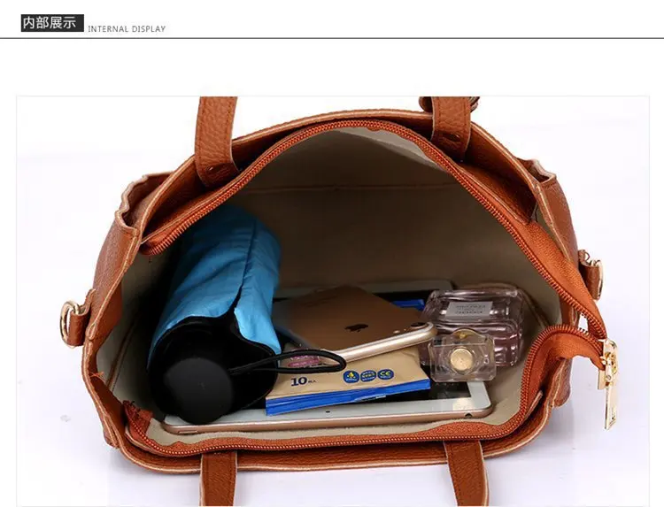 4 шт./комплект женские сумки через плечо из ПУ кожи