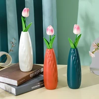nordic style flower vase modern origami plastic vases pot for flower arrangements home office garden restaurant decoration