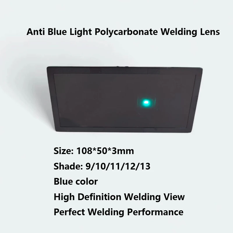 

Пластиковая сварочная линза синего цвета 108x50x3 мм Shade 9,10,11,12,13