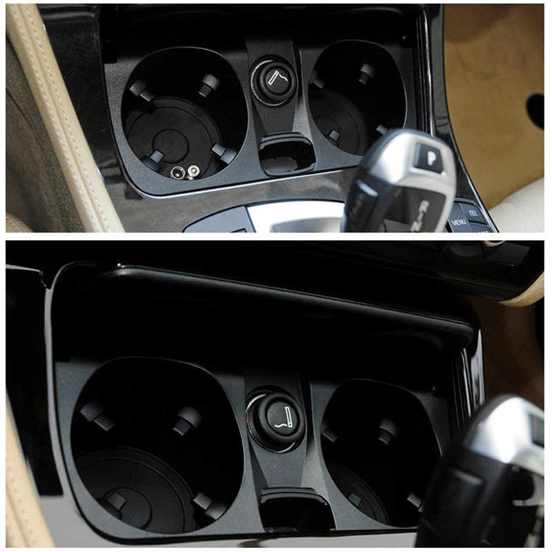 

Central Controlled Beverage Cup Holder LED Cigarettes Lighter Base For-BMW 5 Series F10 LCI F11 LCI F18 LCI 2010-2014