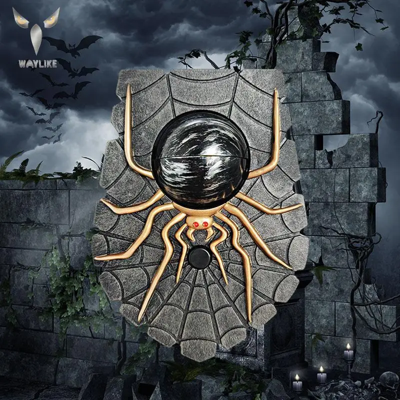 Halloween Decoration One Eyed Doorbell Haunted Horror Props Glowing Hanging Piece Door Hanging Doorbell Eyeball Bell Decor