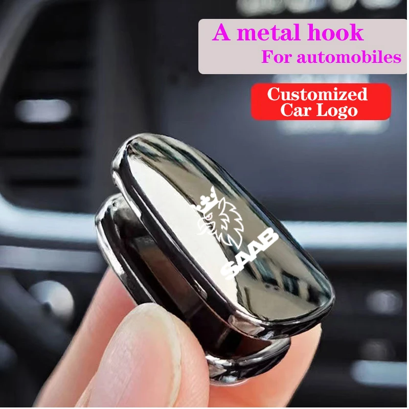 

2Pcs Car Hooks Organizer Storage Hanger Car Metal Hook Hanger For SAAB 9-3 9-5 93 9000 900 9-7 600 99 9-X 97X Turbo X Accessory