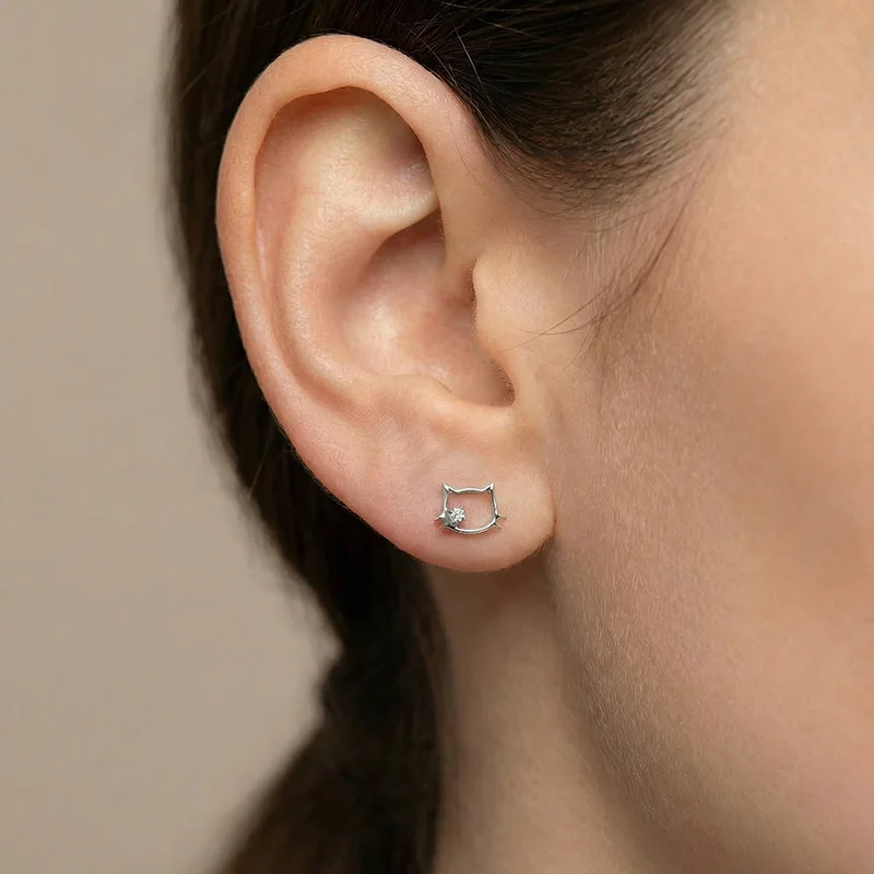 ZOOR ASTM F136 Титановые серьги-лабреты с милым котиком оптом, 16G 18G, для пирсинга ушей, лабретов, хеликса, трагуса, украшения 2026 (art.: 3920d976ae65a) - 3920d976ae65a