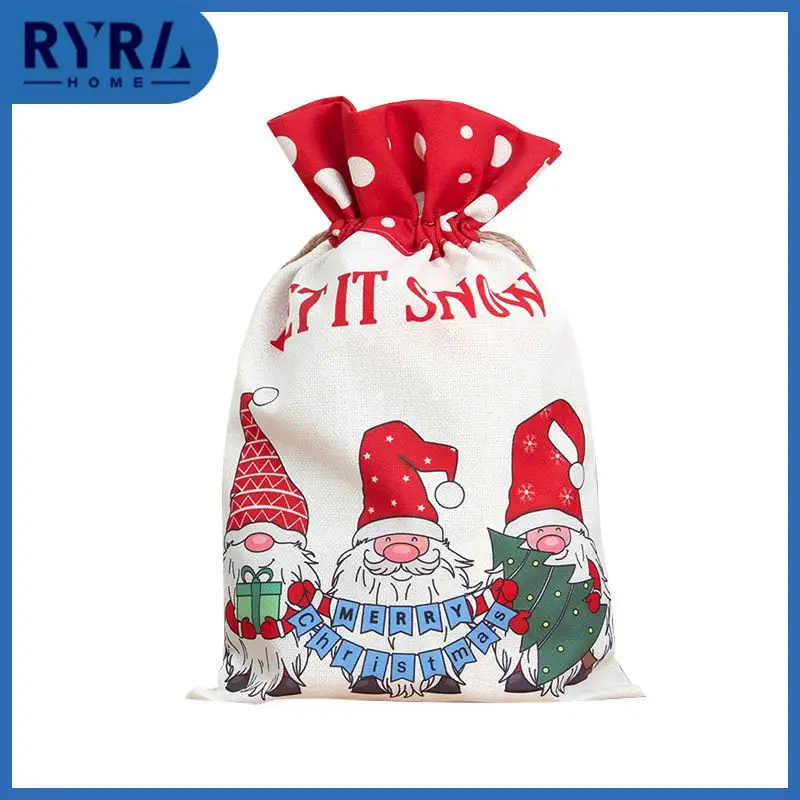 

30*50 см Рождественский мешок для конфет, мешок для Санта-Клауса, мешок для галстука, детский Подарочный пакет, снеговик, рождественская елка, Рождественское украшение