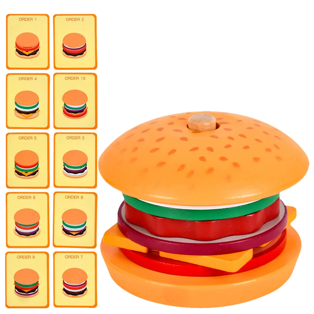 

Burger Toy Kids Birthday Gift Matching Foods Toys Kids Interesting Decorative Stacking Cognition