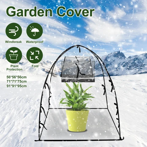 Новая мини-теплица из ПВХ, выдвижная теплица, тент для теплицы, водонепроницаемая ветрозащитная теплица, Складная крышка для садоводства