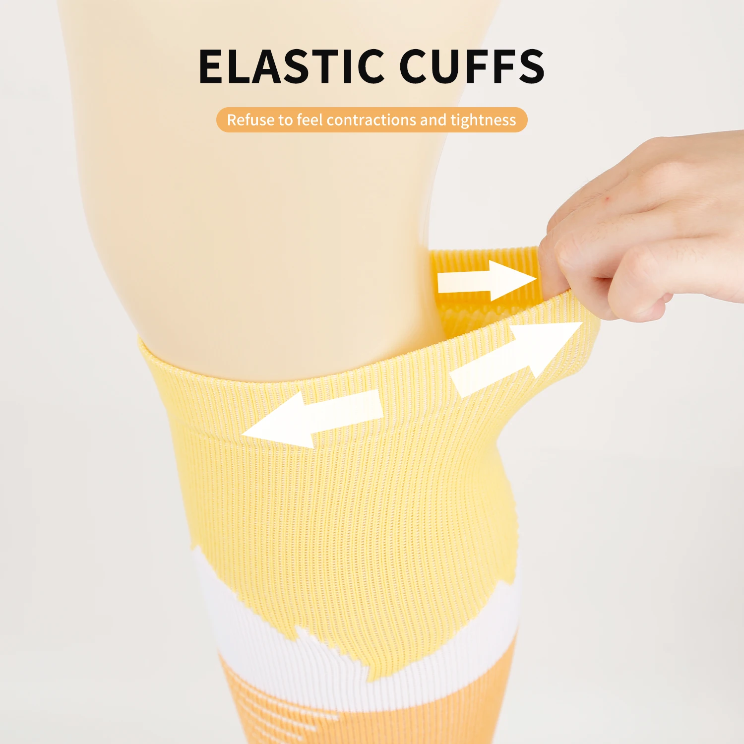 Men's and women's sports pressure socks professional fitness running jump rope knee pads yoga slimming leg calf