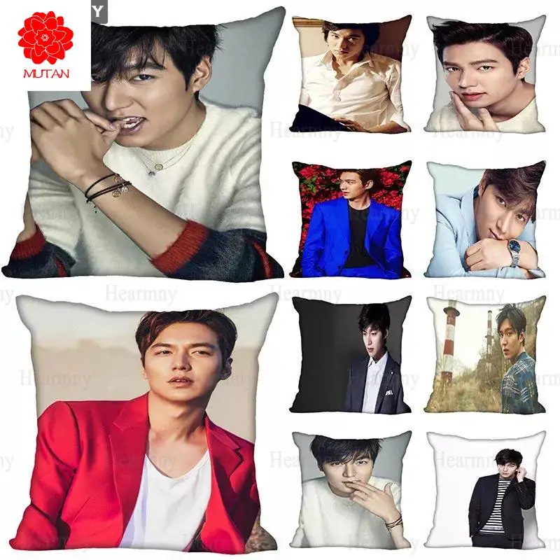 

New Arrival Lee Min ho Pillow Cover Bedroom Home Office Decorative Pillowcase Square Zipper Pillow cases Satin Soft No Fade