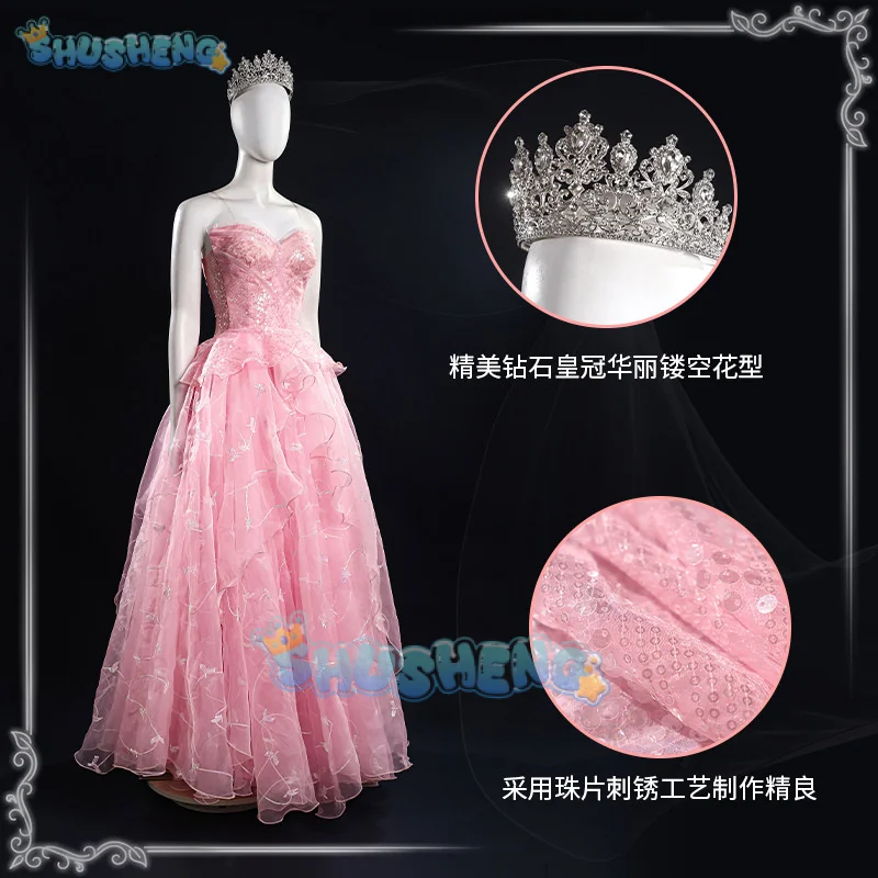 Shusheng зло Glynda карнавальный костюм розовое женское платье aceesories красивый наряд