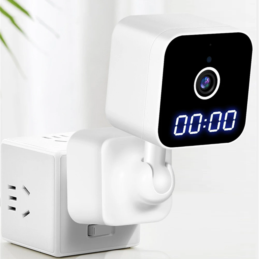 

Baby Pet Wifi Security Protection Home IP Camera 2MP Motion Detector Clock Surveillance Camera Tuya Smart Video Cam Power Socket