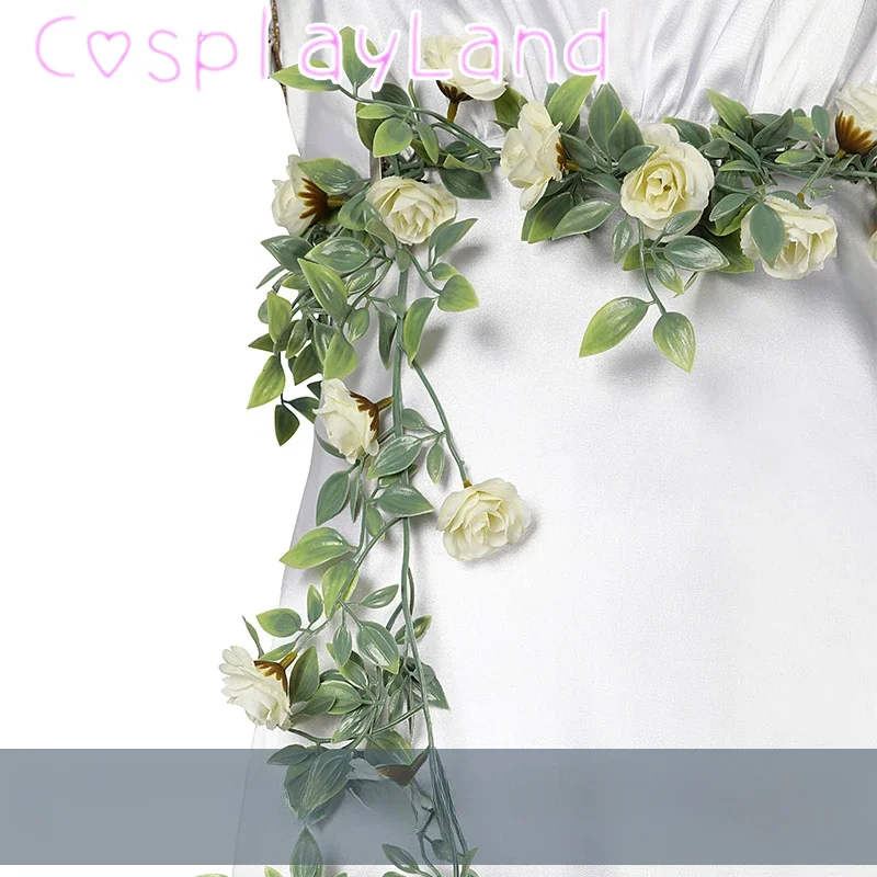 Костюм Алисы для косплея игры FF 7 белое длинное платье аксессуары наряд