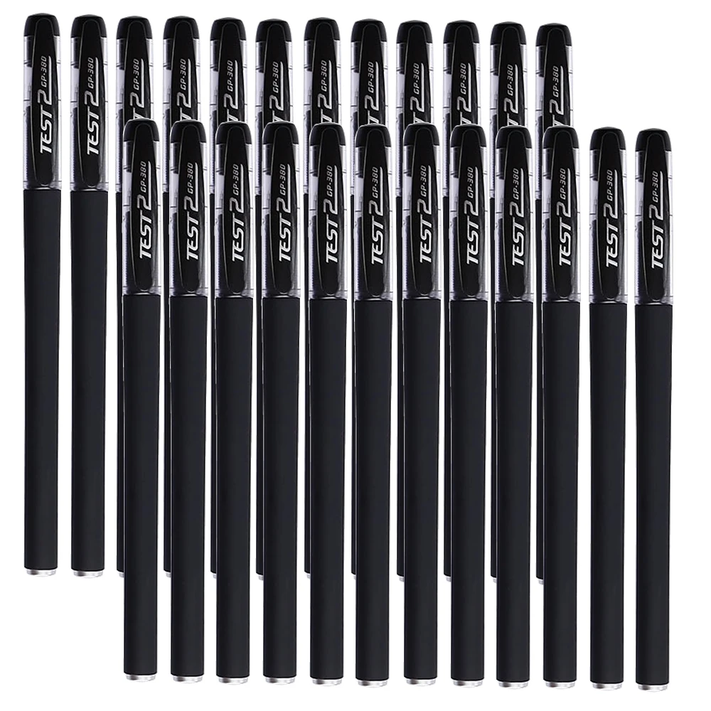 0.5mm Frosted Bullet Tip Black Ink Gel Pens