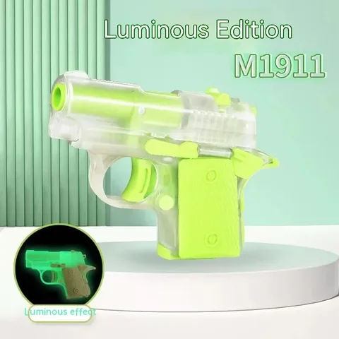 3D гравитационная модель пистолета мини 1911 игрушечный пистолет светящаяся прозрачная оболочка модные игрушки для снятия стресса подарок на день рождения, Хэллоуин, Рождество