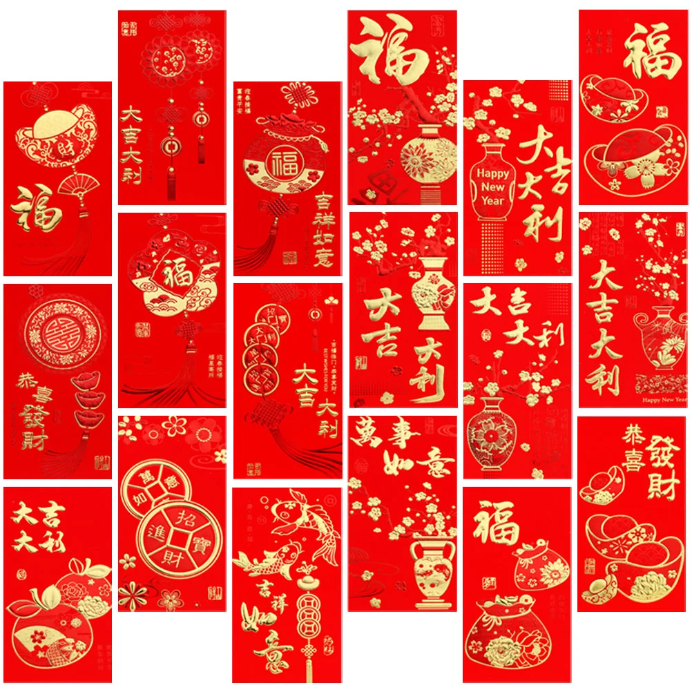 

36 Pcs New Year Red Envelope The Gift Pocket Thousand Yuan Rabbit Envelopes Paper Chinese 2023 Lunar Cartoon Packet