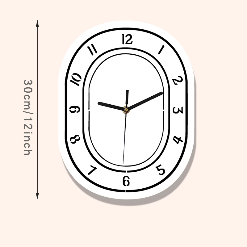 Акриловые овальные настенные часы современные минималистичные украшения