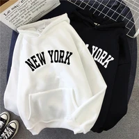 mens sweatshirts harajuku new york printing hooded female thicken warm oversized hoodies man 2022 autumn tops male clothing
