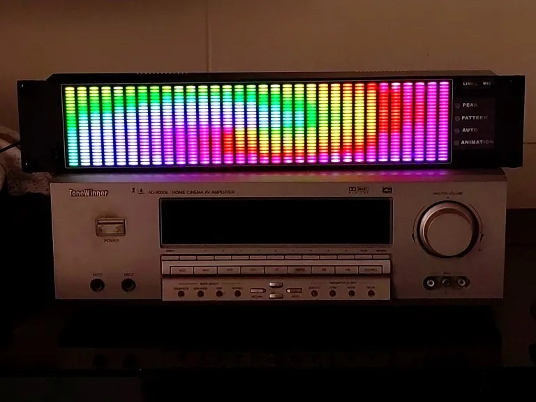 2U стойка RGB музыкальный спектр Ритм Светильник с голосовым управлением проводное