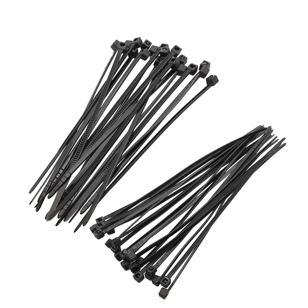 Черный кабельный зажим самоблокирующийся нейлоновый органайзер для