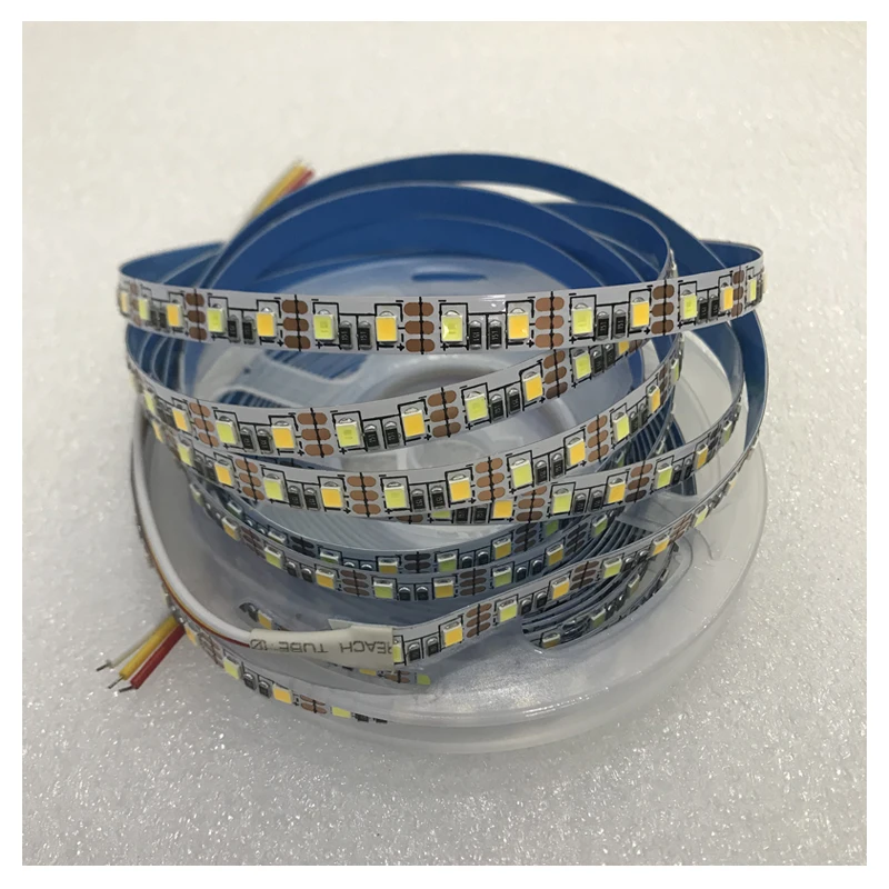 

Dual Color(WW+W) SMD2835 120Leds/M 8mm LED Strip Light DC 5V Color Temperature Adjustable Flexible Tape For Cabinet Bedroom