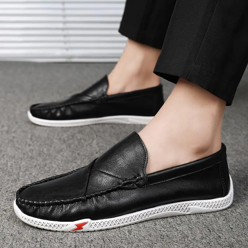 

Summer Shoes British Leather Shoes Casual Slip-on Lofter Tods Men's Soft Bottom Pumps Men's Shoes