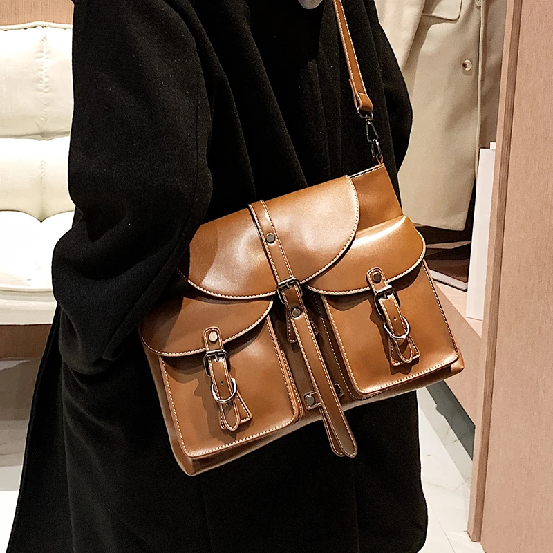 

High-quality Texture Purses and Handbags All-match Messenger Large Crossbody Bags for Women Multi Pockets Handbags Women