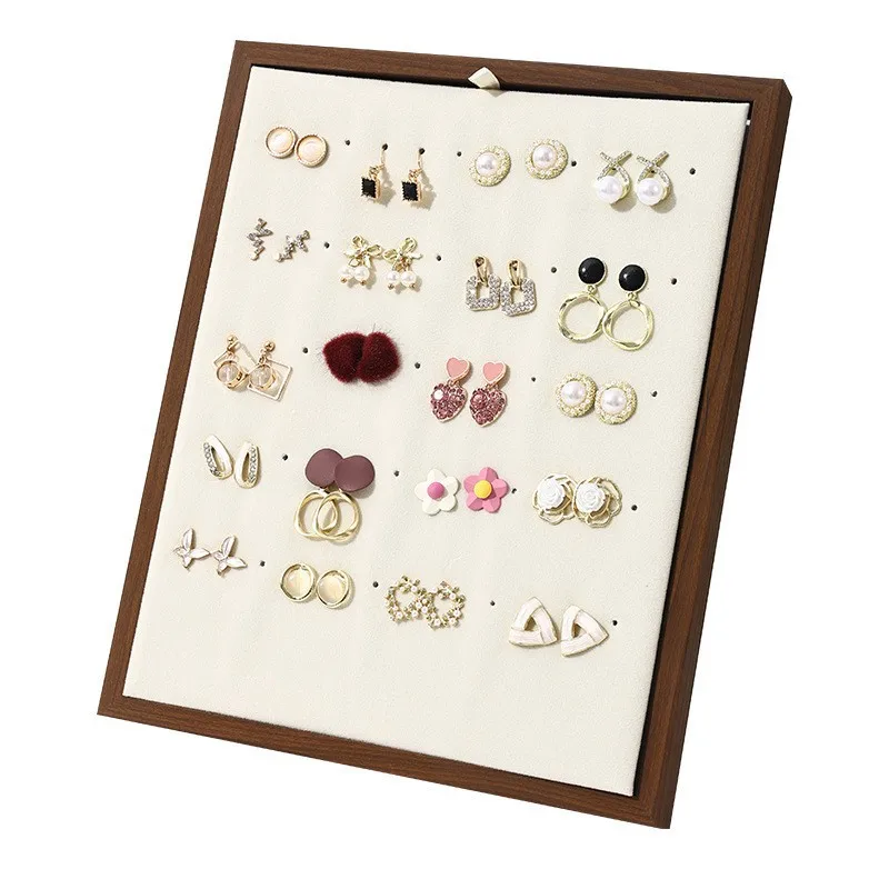 Черное ореховое кольцо Earnail дисплей подставка ювелирные изделия серьги