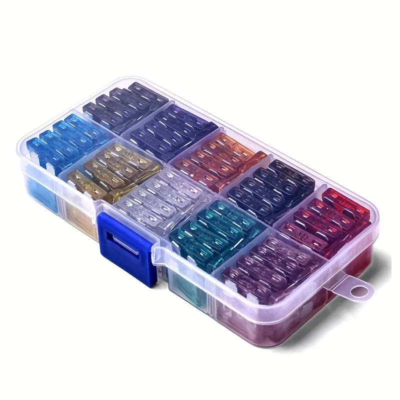 

50 100pcs boxed aluminum medium and small fuse combination set 2-40A
