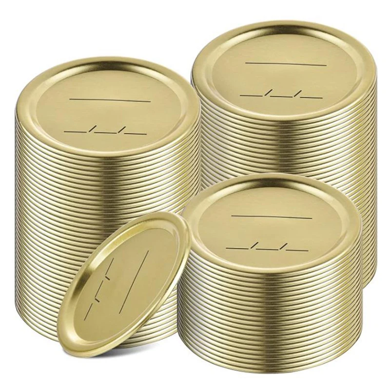 

Hot-100 Pcs 70Mm Regular Mouth Canning Lids For Ball,Kerr Jars,Mason Jar Lids,Split-Type Canning Jar Lids,For Mason Canning
