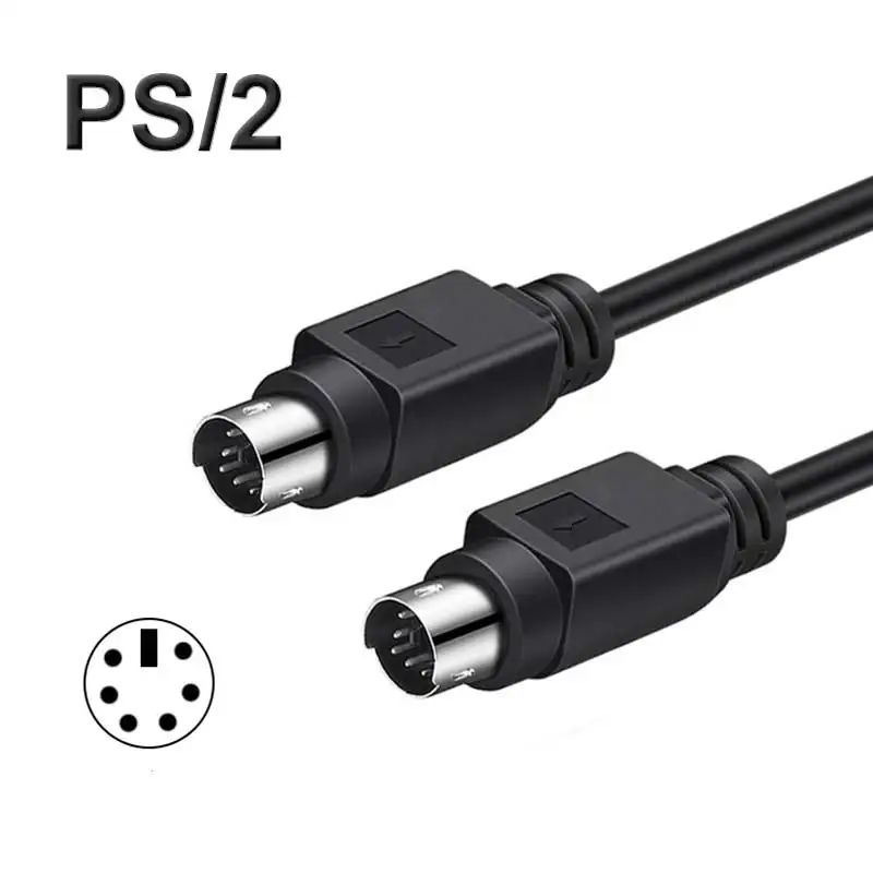 

PS/2 PS2 Extension Cord Pure Copper Mouse Keyboard Extension Cable Head Round Male to Male to Female 6 Pin MD6 Pin Extender