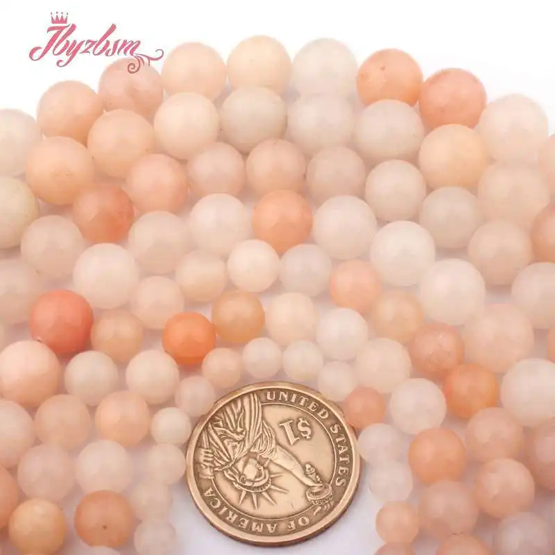 

4.6.8.10.12mm Round Smooth Pink Aventurine Natural Stone Beads for DIY Accessories Charm Bracelet Necklace Jewelry Making 15"