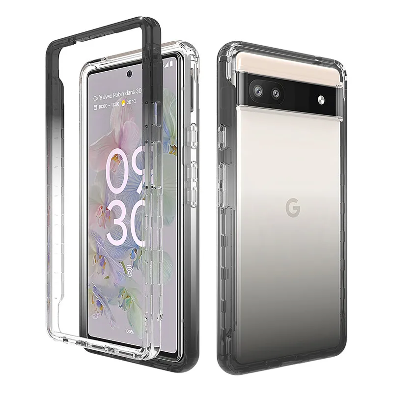 

Air Cushion Case For Google Pixel 6A Pixel6A Gradient Clear Silicone TPU Bumper Shockproof Back Cover for Google Pixel 6A 5G