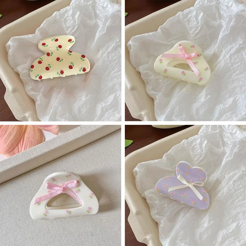 Летняя Милая Бабочка Цветочный маленький зажим лента Бант Цветок Шпилька для