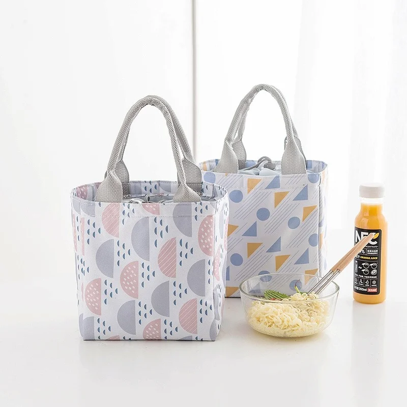 

Waterproof Lunch Bag Beam Mouth Thickening Insulation Bag Breakfast Food Box Fresh Keeping Portable Outdoor Picnic Travel New
