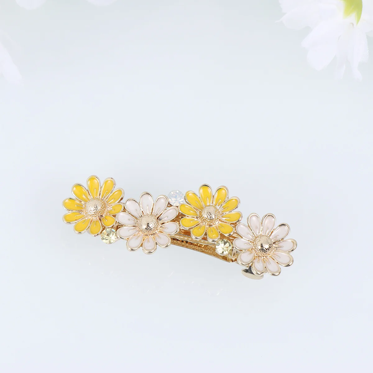 

Hair Clips Flower Spring Clip Daisy Hairpin Bobby Barrettes French Ponytail Slides Pin Holders Metal Banana Girls Alloy Women