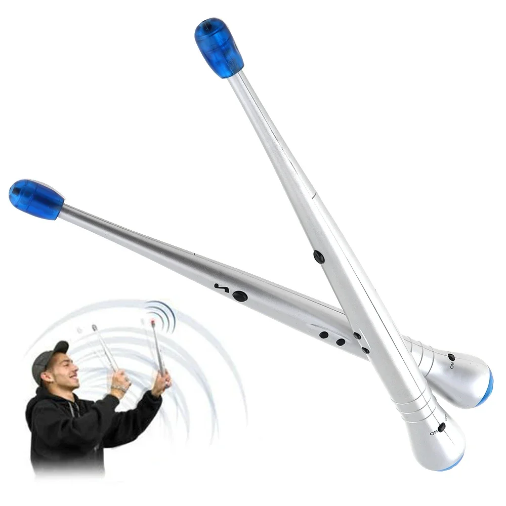 

One Pair Electronic Drumsticks Creative Drum Sticks Crash & Snare Sounds With Sensitive Tip + Built-in Speakers Musical Toys