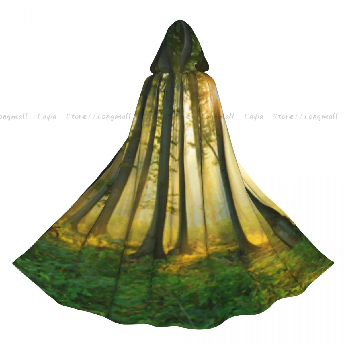 Утро в лесу плащ с капюшоном косплей костюм Хэллоуин для взрослых длинная