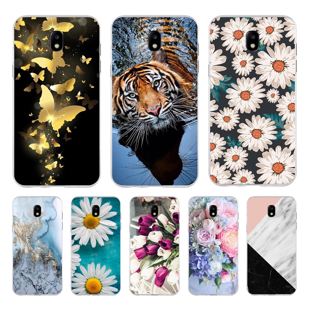 Чехол для Samsung, Galaxy J7, 2017, j5, 2017, j3, 2017, J730, j530, j330, силикон, ТПУ, с мраморным узором