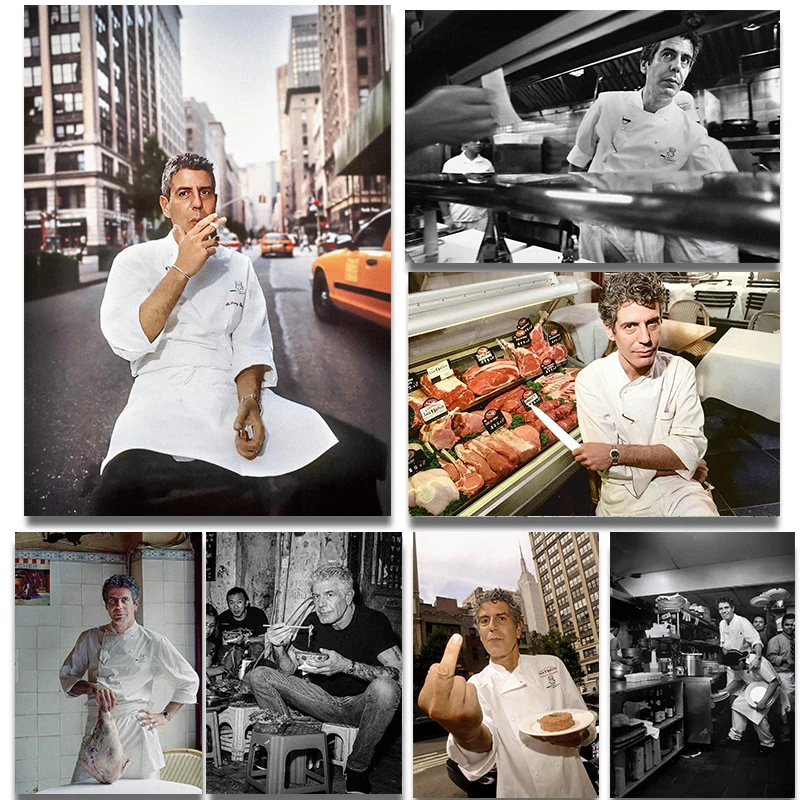 Постер с Энтони Бурденом печать на холсте