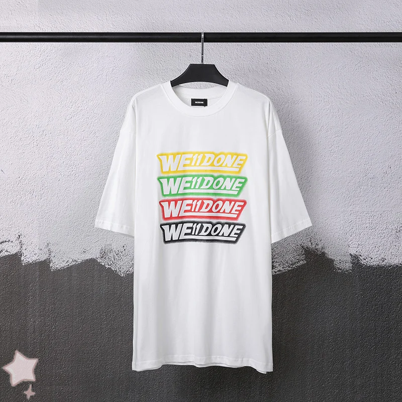 

We11done Short-sleeved T-shirt Men Women High Quality Oversize Welldone T Shirt